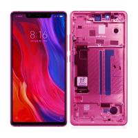 [t917] TOUCH SCREEN DISPLAY ORIGINALE SERVICE PACK PER XIAOMI 8SE CON FRAME ROSSO 