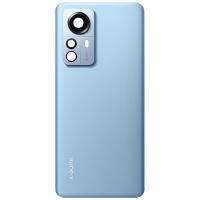 [t1182] COPRIBATTERIA BACK COVER ORIGINAL PER XIAOMI MI 12 CON VETRO FOTOCAMERA BLU