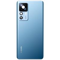 [t1260] COPRIBATTERIA BACK COVER PER XIAOMI MI 12T PRO 5G CON VETRO FOTOCAMERA BLU