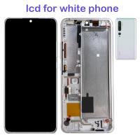 [t1724] TOUCH SCREEN DISPLAY PER XIAOMI MI NOTE 10 / NOTE 10 PRO CON FRAME BIANCO