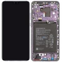 [f1968] TOUCH SCREEN DISPLAY ORIGINAL PER HUAWEI MATE 30 CON FRAME E BATTERIA VIOLA