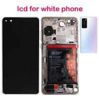 [f1994] TOUCH SCREEN DISPLAY ORIGINALE PER HUAWEI P40 SERVICE PACK CON FRAME E BATTERIA BIANCO