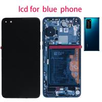 [f1995] TOUCH SCREEN DISPLAY ORIGINALE PER HUAWEI P40 SERVICE PACK CON FRAME E BATTERIA BLU