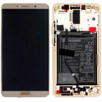 [f2061] TOUCH SCREEN DISPLAY PER HUAWEI MATE 10 ORIGINAL CON FRAME E BATTERIA BROWN