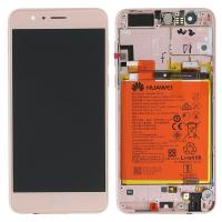 [f2077] TOUCH SCREEN DISPLAY PER HUAWEI HONOR 8 SERVICE PACK CON FRAME E BATTERIA PINK