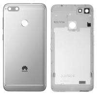 [f2712] COPRIBATTERIA BACK COVER PER HUAWEI Y6 PRO 2017 ORIGINAL SILVER