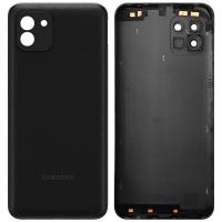 [b4536] COPRIBATTERIA BACK COVER PER SAMSUNG GALAXY A03 A035G NERO ORIGINALE