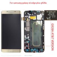 [b5088] TOUCH SCREEN DISPLAY PER SAMSUNG GALAXY S6 EDGE PLUS G928A (USA AT&amp;T) CON FRAME GOLD ORIGINAL SERVICE PACK