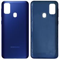 [b5466] COPRIBATTERIA BACK COVER PER SAMSUNG GALAXY M21 M215 ORIGINALE BLU