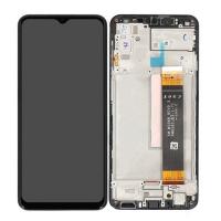 [b5490] TOUCH SCREEN DISPLAY PER SAMSUNG GALAXY M23 5G M236 CON FRAME NERO SERVICE PACK