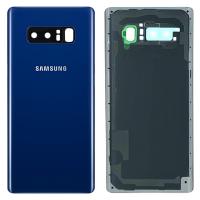 [b5841] COPRIBATTERIA BACK COVER PER SAMSUNG GALAXY NOTE 8 N950F CON VETRO FOTOCAMERA BLU ORIGINALE