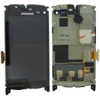 [b6134] TOUCH SCREEN DISPLAY PER SAMSUNG WAVE ll S8530 CON FRAME NERO ORIGINAL SERVICE PACK