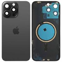 [a3077] COPRIBATTERIA CON FRAME PER APPLE IPHONE 15 PRO MAX NERO