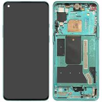 [e174] TOUCH SCREEN DISPLAY PER ONE PLUS 8T CON FRAME ACQUAMARINE VERDE