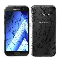 [r1011] Samsung Galaxy A320 Smartphone 16Gb Used Glass And Back Cover Broken Google Account Active Display Ok Black Bulk