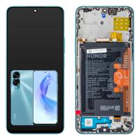 [f7003] TOUCH SCREEN DISPLAY PER HUAWE HONOR X8A / HONOR 90 LITE CON FRAME SERVICE PACK CYAN LAKE