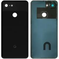 [x076] BACK COVER + CAMERA GLASS PER GOOGLE PIXEL 3 NERO